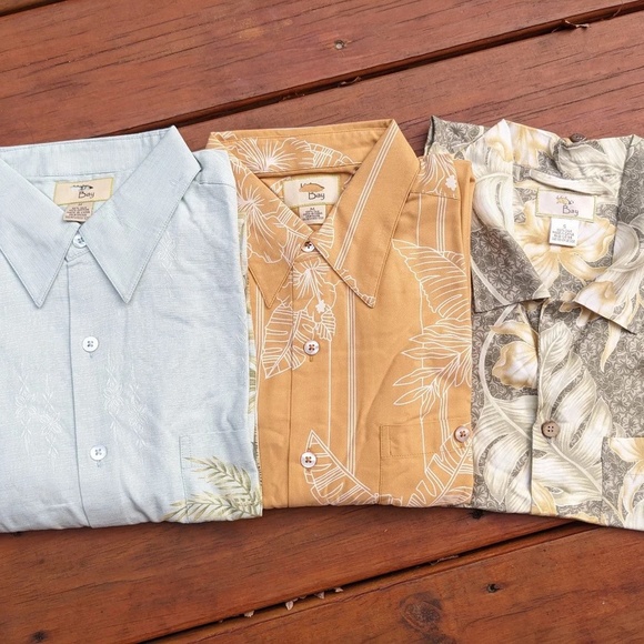 Silk Floral Button Down Shirts Men Lot of 3 Casual Hawaiian Camp Top NEW Small - Picture 1 of 11